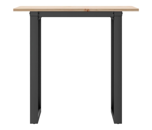 Virtuves Galds, O-Rāmis, 80X50X75 Cm, Priedes Koks, Čuguns Vidaxl