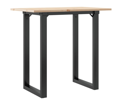 Virtuves Galds, O-Rāmis, 80X50X75 Cm, Priedes Koks, Čuguns Vidaxl