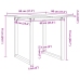 vidaXL virtuves galds, O-rāmis, 80x80x75 cm, priedes koks, čuguns