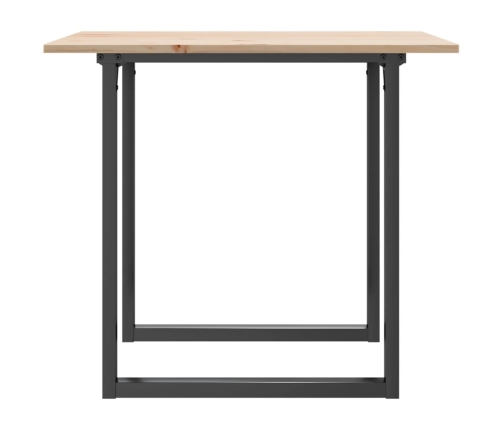 Virtuves Galds, O-Rāmis, 90X90X75 Cm, Priedes Koks, Čuguns Vidaxl