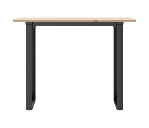 Virtuves Galds, O-Rāmis, 100X50X75 Cm, Priedes Koks, Čuguns Vidaxl