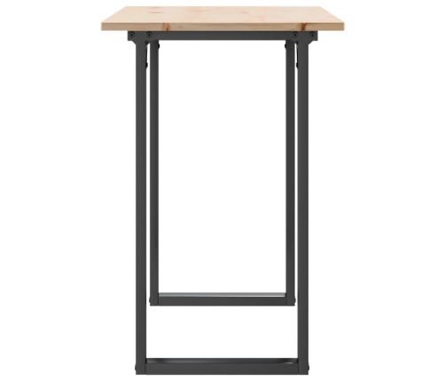 Virtuves Galds, O-Rāmis, 100X50X75 Cm, Priedes Koks, Čuguns Vidaxl