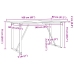 vidaXL virtuves galds, O-rāmis, 160x80x75 cm, priedes koks, čuguns