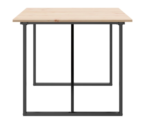 Virtuves Galds, O-Rāmis, 180X90X75 Cm, Priedes Koks, Čuguns Vidaxl