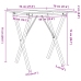 Virtuves Galds, X-Rāmis, 70X70X75 Cm, Priedes Koks, Čuguns Vidaxl