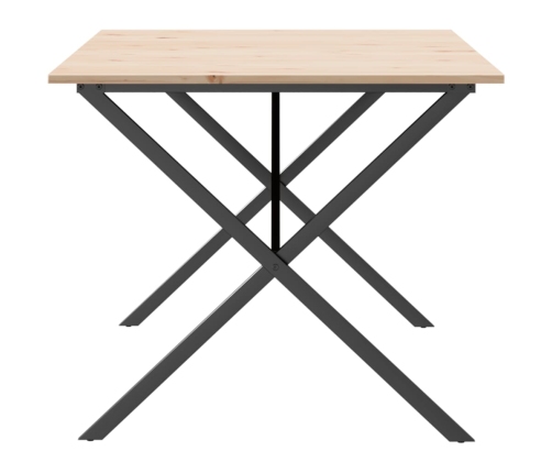Virtuves Galds, X-Rāmis, 180X90X75 Cm, Priedes Koks, Čuguns Vidaxl