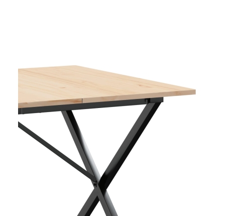 Virtuves Galds, X-Rāmis, 180X90X75 Cm, Priedes Koks, Čuguns Vidaxl