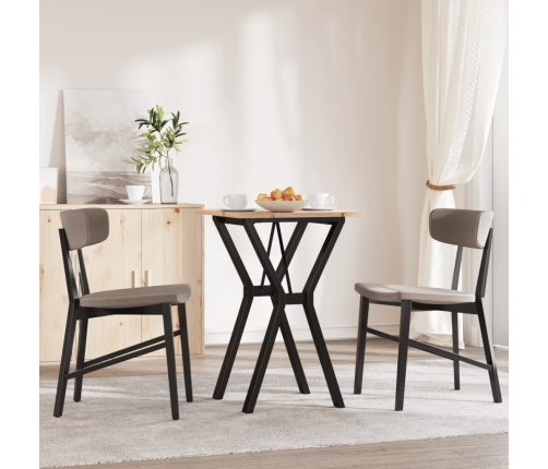 vidaXL virtuves galds, Y-rāmis, 50x50x75 cm, priedes koks, čuguns