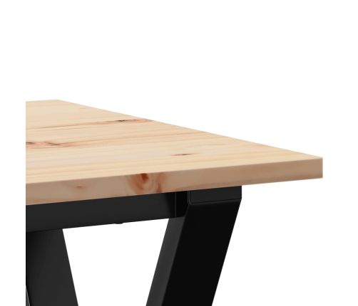 vidaXL virtuves galds, Y-rāmis, 50x50x75 cm, priedes koks, čuguns