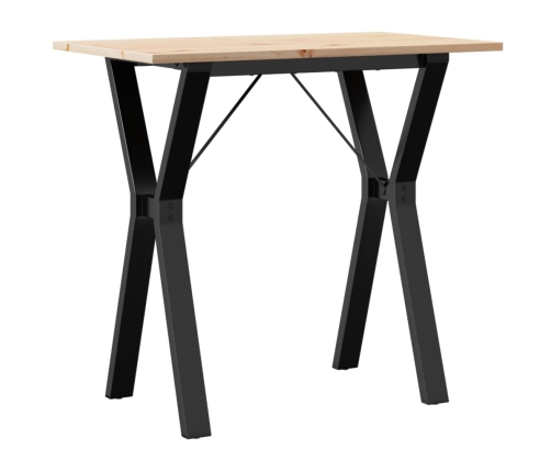 Virtuves Galds, Y-Rāmis, 80X50X75 Cm, Priedes Koks, Čuguns Vidaxl
