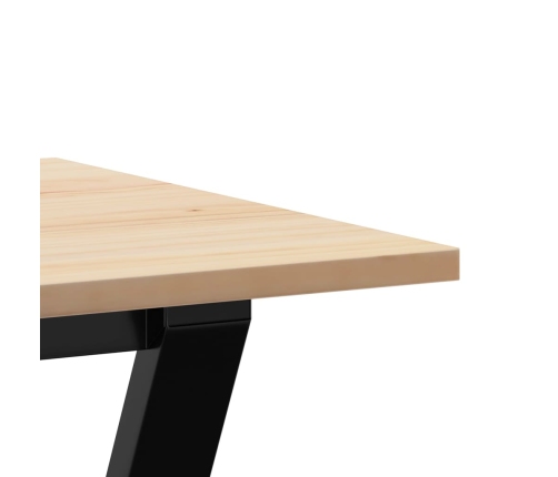 Virtuves Galds, Y-Rāmis, 80X50X75 Cm, Priedes Koks, Čuguns Vidaxl