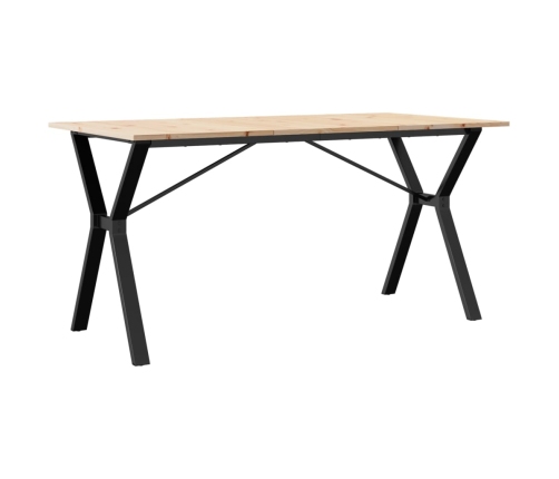 Virtuves Galds, Y-Rāmis, 160X80X75 Cm, Priedes Koks, Čuguns Vidaxl