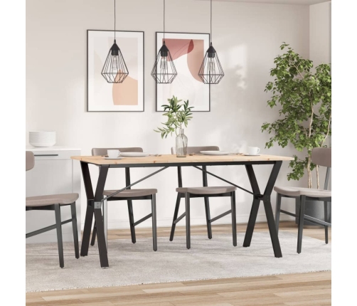 Virtuves Galds, Y-Rāmis, 160X80X75 Cm, Priedes Koks, Čuguns Vidaxl