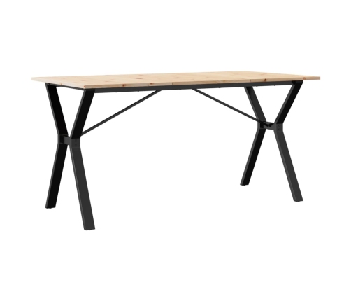 Virtuves Galds, Y-Rāmis, 160X80X75 Cm, Priedes Koks, Čuguns Vidaxl