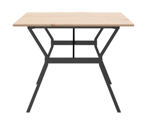 Virtuves Galds, Y-Rāmis, 200X100X75 Cm, Priedes Koks, Čuguns Vidaxl