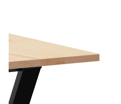 Virtuves Galds, Y-Rāmis, 200X100X75 Cm, Priedes Koks, Čuguns Vidaxl