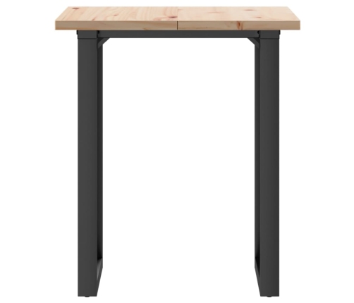 Virtuves Galds, O-Rāmis, 70X70X75,5 Cm, Priedes Koks, Čuguns Vidaxl