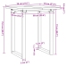 Virtuves Galds, O-Rāmis, 70X70X75,5 Cm, Priedes Koks, Čuguns Vidaxl