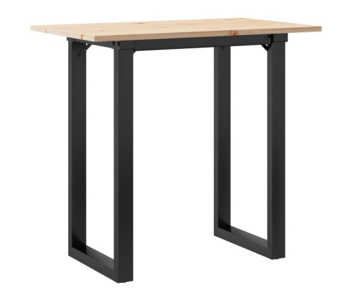 Virtuves Galds, O-Rāmis, 80X50X75,5 Cm, Priedes Koks, Čuguns Vidaxl