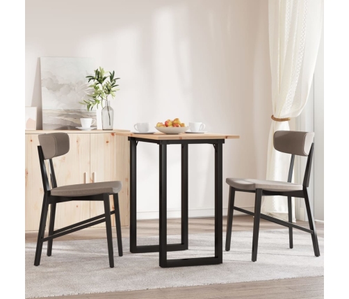 Virtuves Galds, O-Rāmis, 80X50X75,5 Cm, Priedes Koks, Čuguns Vidaxl