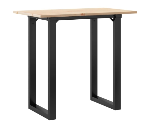 Virtuves Galds, O-Rāmis, 80X50X75,5 Cm, Priedes Koks, Čuguns Vidaxl