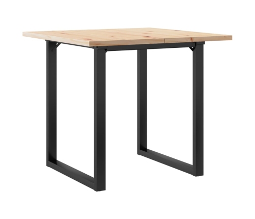 Virtuves Galds, O-Rāmis, 90X90X75,5 Cm, Priedes Koks, Čuguns Vidaxl