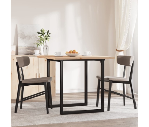 Virtuves Galds, O-Rāmis, 90X90X75,5 Cm, Priedes Koks, Čuguns Vidaxl