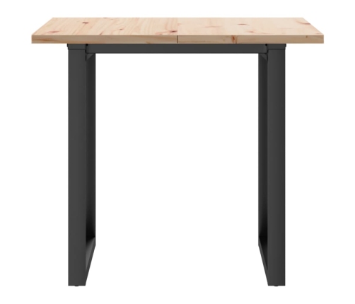 Virtuves Galds, O-Rāmis, 90X90X75,5 Cm, Priedes Koks, Čuguns Vidaxl