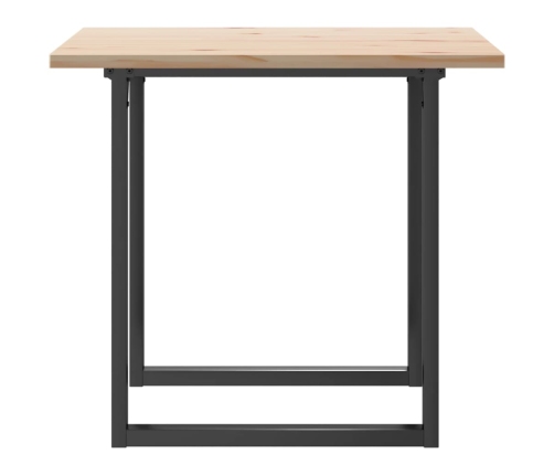 Virtuves Galds, O-Rāmis, 90X90X75,5 Cm, Priedes Koks, Čuguns Vidaxl