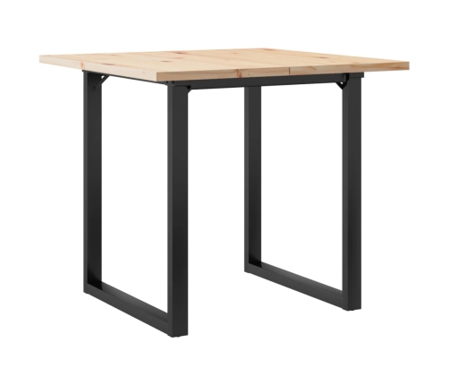 Virtuves Galds, O-Rāmis, 90X90X75,5 Cm, Priedes Koks, Čuguns Vidaxl