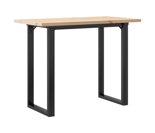 Virtuves Galds, O-Rāmis, 100X50X75,5 Cm, Priedes Koks, Čuguns Vidaxl