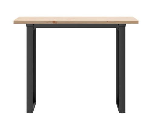 Virtuves Galds, O-Rāmis, 100X50X75,5 Cm, Priedes Koks, Čuguns Vidaxl