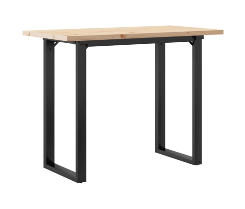 Virtuves Galds, O-Rāmis, 100X50X75,5 Cm, Priedes Koks, Čuguns Vidaxl