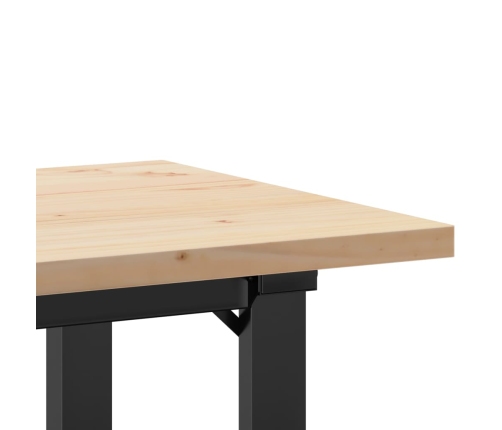 Virtuves Galds, O-Rāmis, 100X50X75,5 Cm, Priedes Koks, Čuguns Vidaxl