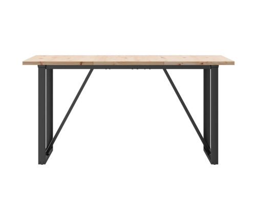 Virtuves Galds, O-Rāmis, 140X80X75,5 Cm, Priedes Koks, Čuguns Vidaxl