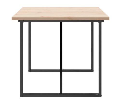 Virtuves Galds, O-Rāmis, 180X90X75,5 Cm, Priedes Koks, Čuguns Vidaxl