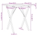 vidaXL virtuves galds, X-rāmis, 70x70x75,5 cm, priedes koks, čuguns