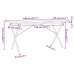 vidaXL virtuves galds, X-rāmis, 140x80x75,5 cm, priedes koks, čuguns
