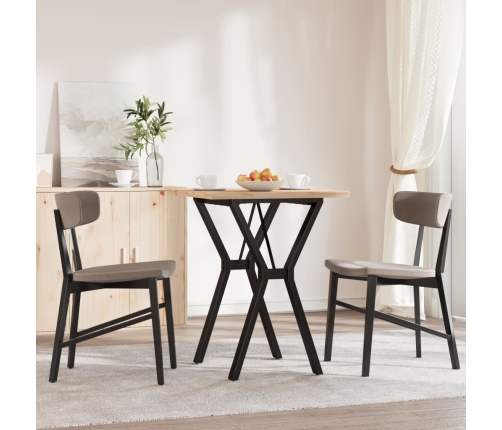 Virtuves Galds, Y-Rāmis, 60X60X75,5 Cm, Priedes Koks, Čuguns Vidaxl