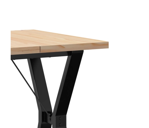 Virtuves Galds, Y-Rāmis, 60X60X75,5 Cm, Priedes Koks, Čuguns Vidaxl