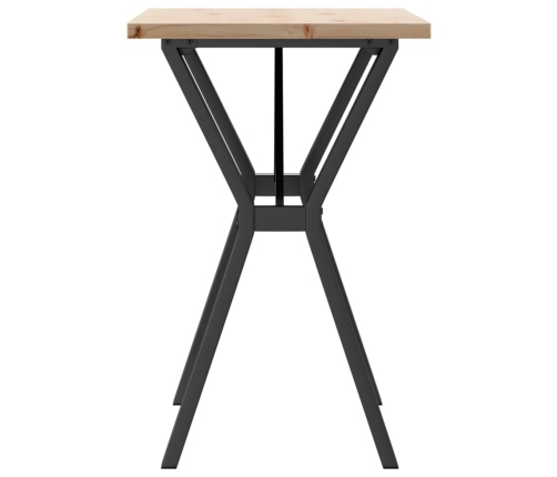 Virtuves Galds, Y-Rāmis, 80X50X75,5 Cm, Priedes Koks, Čuguns Vidaxl