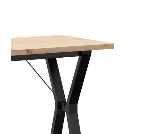Virtuves Galds, Y-Rāmis, 80X50X75,5 Cm, Priedes Koks, Čuguns Vidaxl
