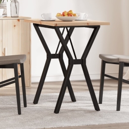 Virtuves Galds, Y-Rāmis, 80X50X75,5 Cm, Priedes Koks, Čuguns Vidaxl