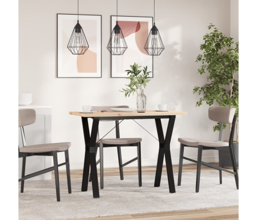 vidaXL virtuves galds, Y-rāmis, 100x50x75,5 cm, priedes koks, čuguns