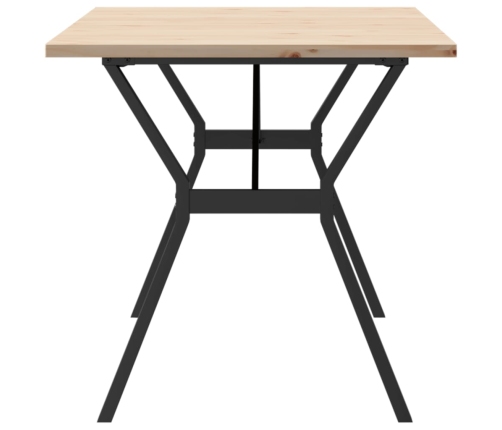 vidaXL virtuves galds, Y-rāmis, 160x80x75,5 cm, priedes koks, čuguns