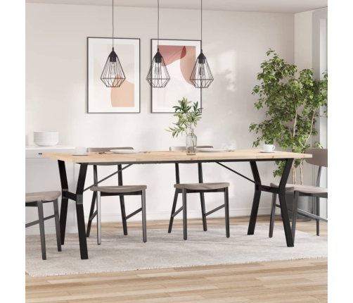 Virtuves Galds, Y-Rāmis, 200X100X75,5 Cm, Priedes Koks, Čuguns Vidaxl