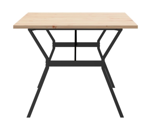 Virtuves Galds, Y-Rāmis, 200X100X75,5 Cm, Priedes Koks, Čuguns Vidaxl