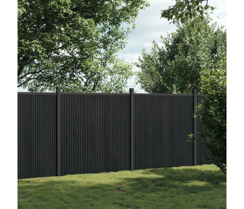 vidaXL žoga panelis, pelēks, 353x186 cm, WPC