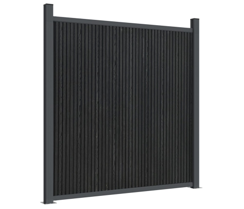 vidaXL žoga panelis, pelēks, 353x186 cm, WPC