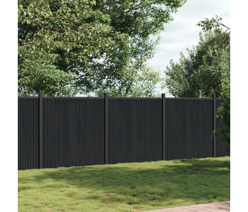 vidaXL žoga panelis, pelēks, 526x186 cm, WPC